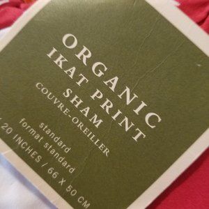 2 Pottery Barn Organic Ikat Standard Shams